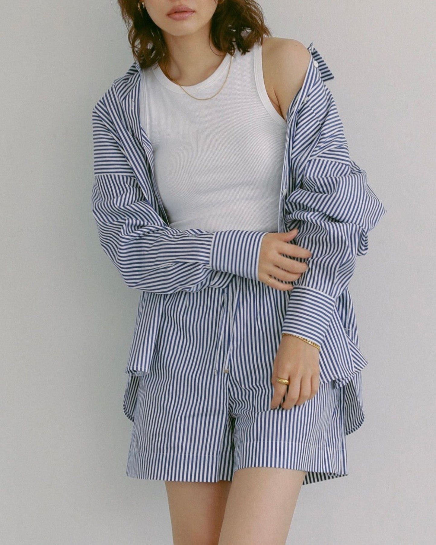 BLOUSE NAVY STRIPE