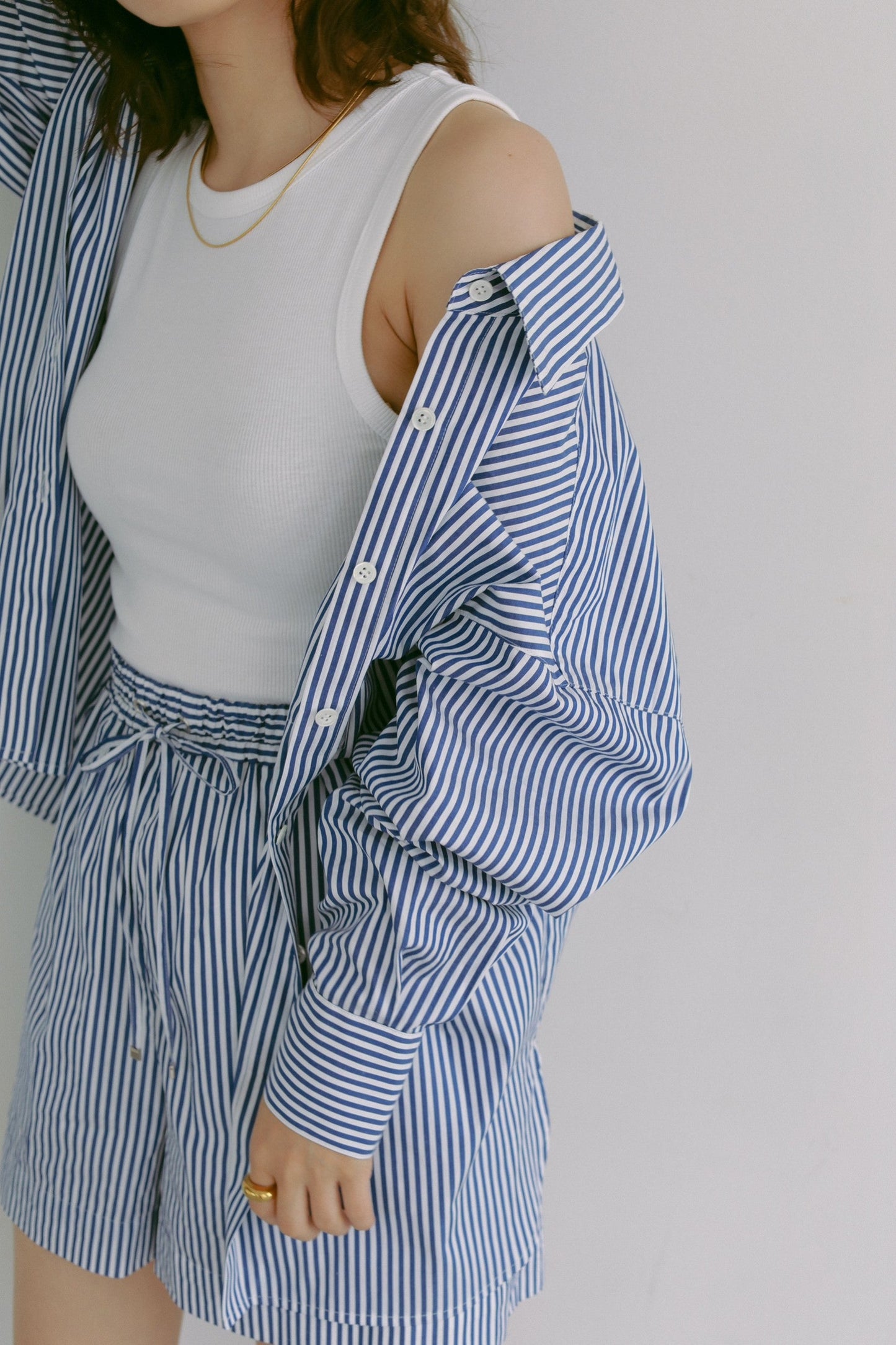 BLOUSE NAVY STRIPE