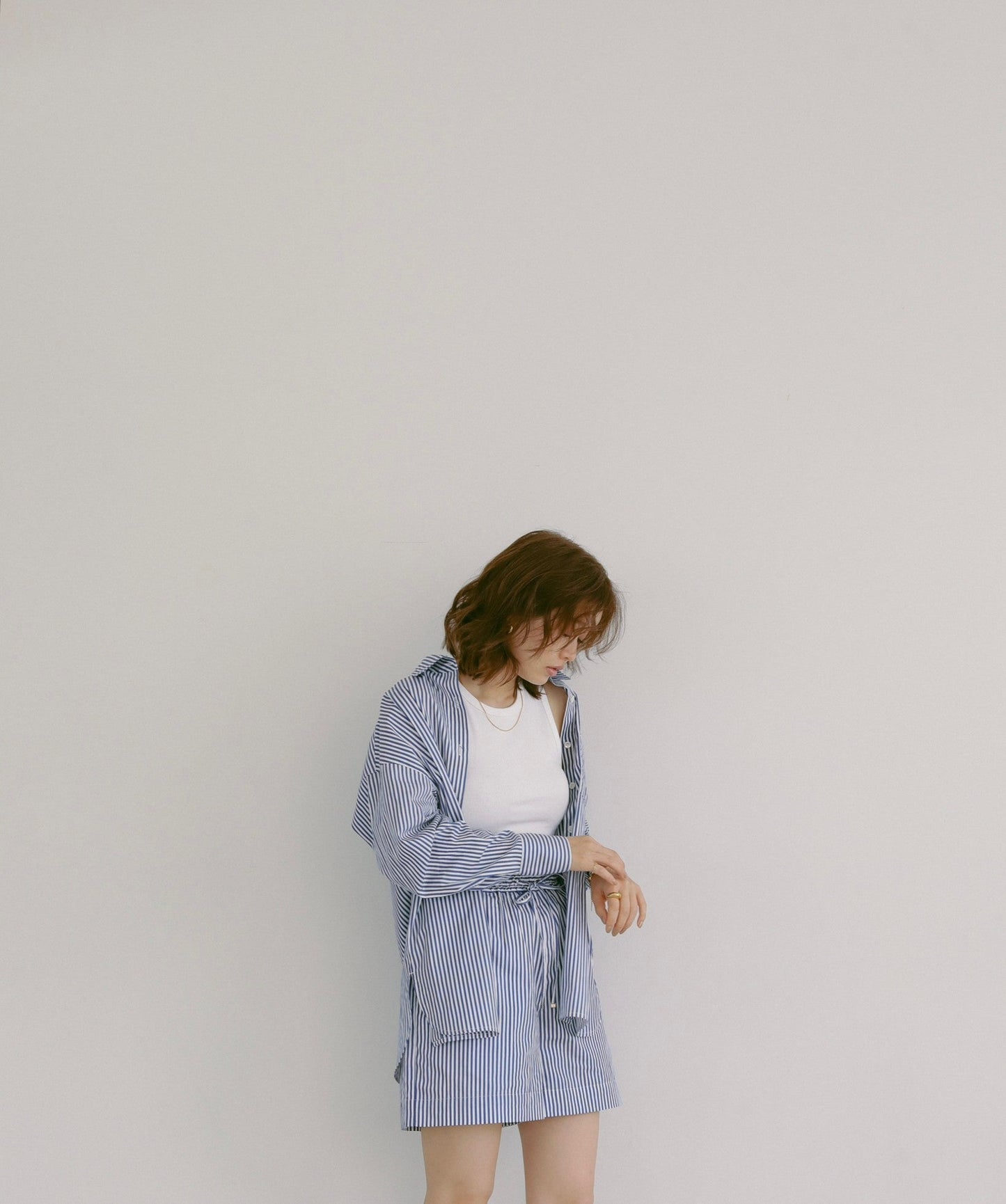 BLOUSE NAVY STRIPE