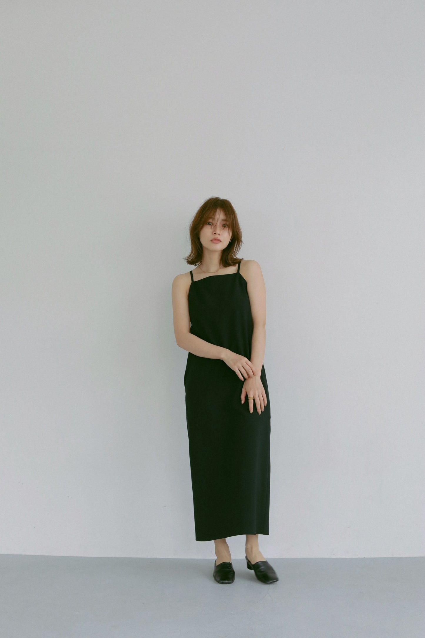 WASHABLE CAMISOLE DRESS BLACK