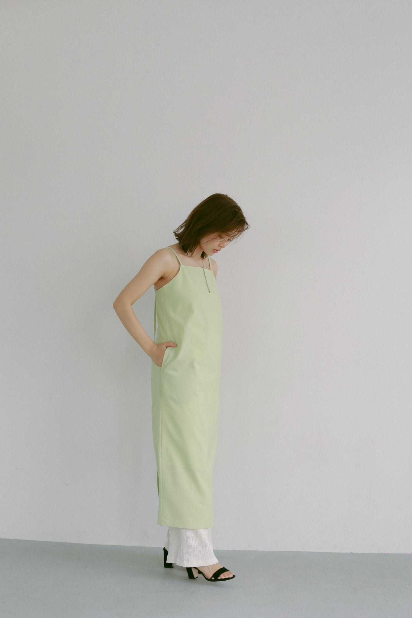 WASHABLE CAMISOLE DRESS GREEN